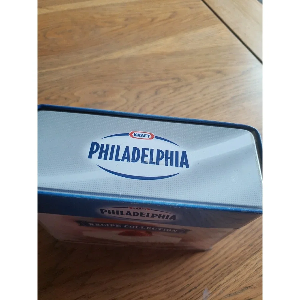 Kraft‎ Philadelphia Recipe Collection Metal Recipe Box Tin with Recipes 2013 EUC